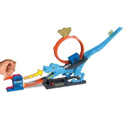 Gambar Hot Wheels Playset City T-rex Chomp Down Hkx42