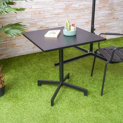 Gambar Soleil Nero Meja Teras Rectangle - Hitam