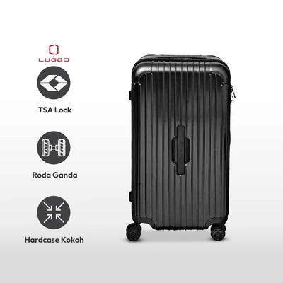 Gambar Luggo 29 Inci Pixie Trunk Koper Pc Tsa Lock - Hitam