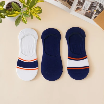 Gambar Ataru Set 3 Pasang Kaos Kaki Pria Invisible - Biru Navy