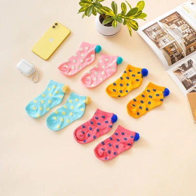Gambar Ataru Set 4 Pasang Kaos Kaki Anak Polka