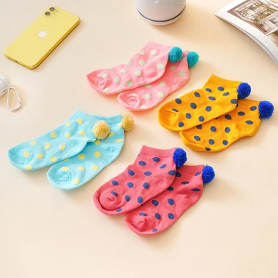 Gambar Ataru Set 4 Pasang Kaos Kaki Anak Polka