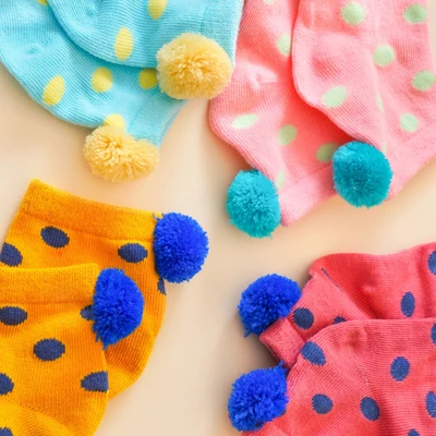 Gambar Ataru Set 4 Pasang Kaos Kaki Anak Polka