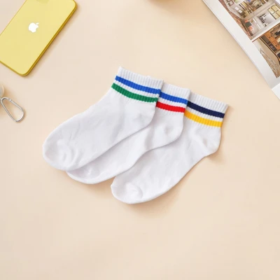 Gambar Ataru Set 3 Pasang Kaos Kaki Stripes - Putih