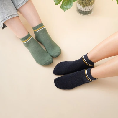 Gambar Ataru Set 3 Pasang Kaos Kaki Stripes - Cokelat