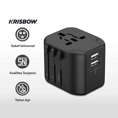 Gambar Krisbow Steker Travel Adaptor Usb-a