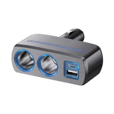 Gambar Otto Klasse Charger Mobil Usb & Type C Dengan Lighter Socket 1918d