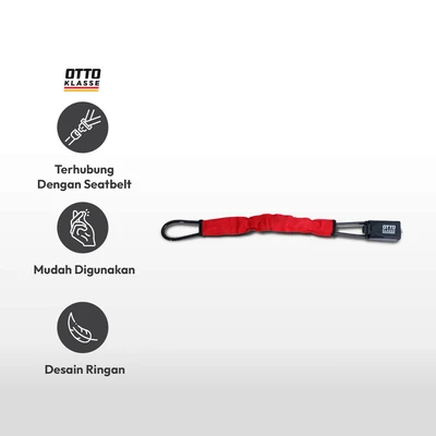 Gambar Otto Klasse Kunci Stir Mobil Safety Belt Okl6113 - Merah/hitam