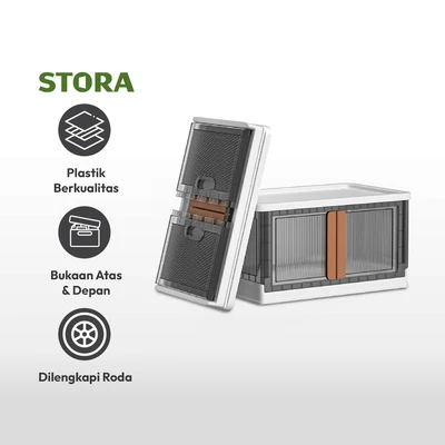 Gambar Stora Kotak Penyimpanan Lipat Front Opened 49x31x30 cm