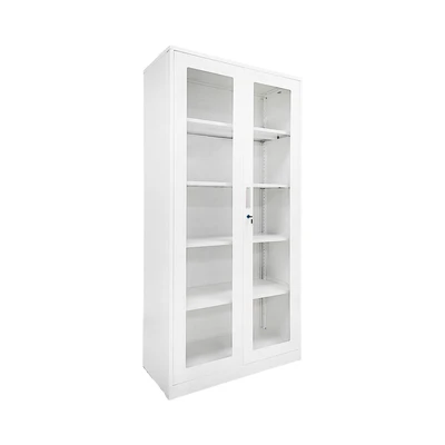 Gambar Masterspace Lemari Arsip Kantor Metal 2 Pintu Kaca - Putih