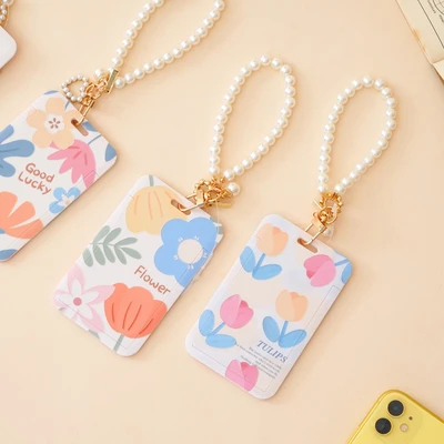 Gambar Ataru Holder Id Card Dengan Pearl Strap Flower