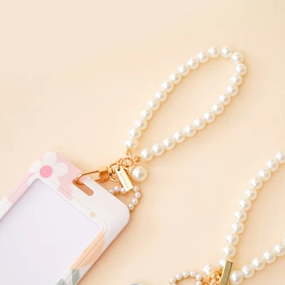 Gambar Ataru Holder Id Card Dengan Pearl Strap Flower