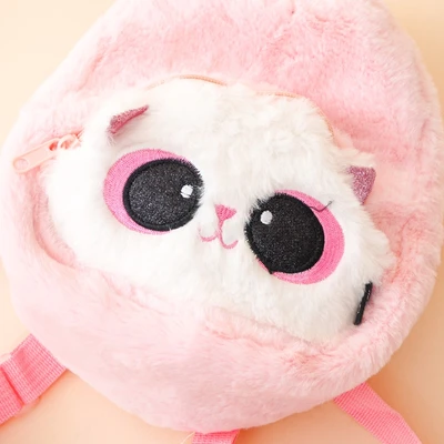 Gambar Ataru Tas Ransel Anak Plush Cat - Pink/putih