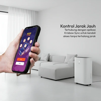 Gambar Krisbow Sync Smart Dehumidifier 50 Liter - Putih