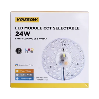 Gambar Krisbow Lampu Led Module 24 Watt Cct Selectable Round