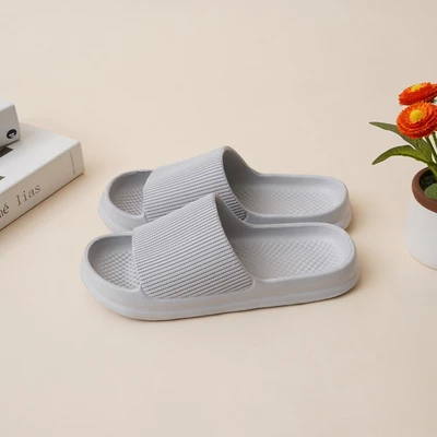 Gambar Ataru Ukuran 36/37 Sandal Rumah Stripes - Abu-Abu