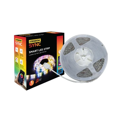 Gambar Krisbow Sync 5 Mtr Lampu Led Strip Smart Wifi Rgb Warm White Pu Ip65