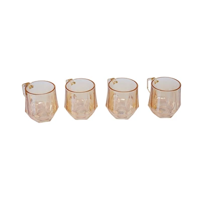 Gambar Delicia 280 Ml Set 4 Pcs Mug Kaca - Peach