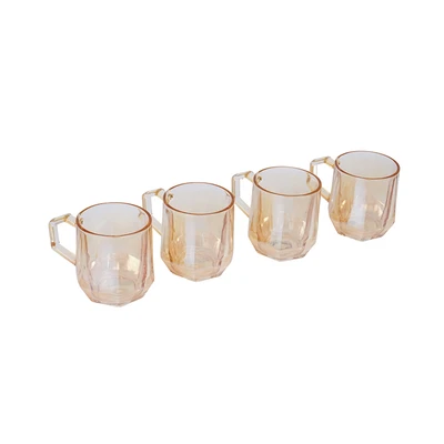 Gambar Delicia 280 Ml Set 4 Pcs Mug Kaca - Peach