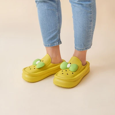 Gambar Ataru Ukuran 37/38 Sandal Wanita Loafers Ribbon - Kuning
