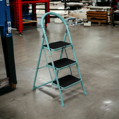 Gambar Fixsteps Tangga Lipat Aluminium Stool 3 Step - Biru