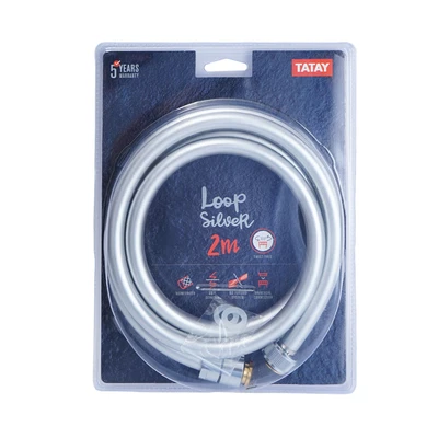 Gambar Tatay 2 Mtr Selang Shower Loop - Silver/Abu-Abu Satin