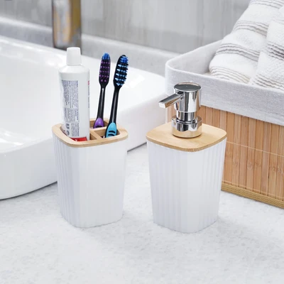 Gambar Informa Mulin Set 4 Pcs Aksesoris Kamar Mandi - Putih