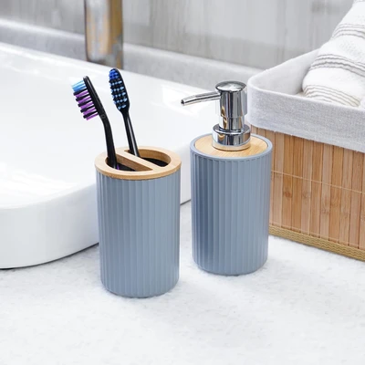 Gambar Informa Set 4 Pcs Myles Perlengkapan Kamar Mandi - Abu-Abu