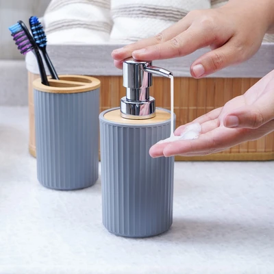 Gambar Informa Set 4 Pcs Myles Perlengkapan Kamar Mandi - Abu-Abu
