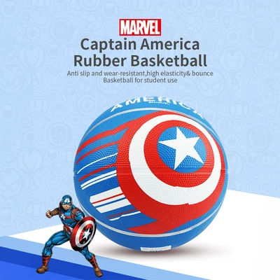 Gambar Marvel Ukuran 5 Bola Basket Rubber Captain America