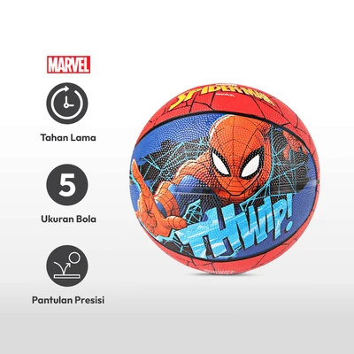 Gambar Marvel Ukuran 5 Bola Basket Rubber Spiderman