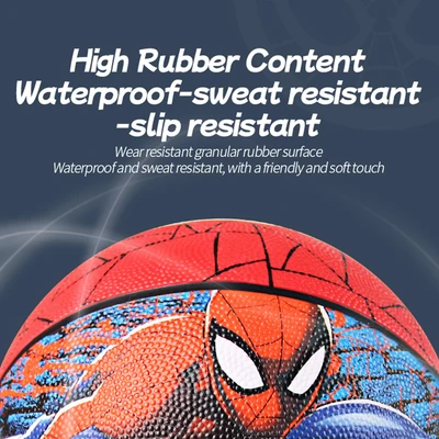 Gambar Marvel Ukuran 5 Bola Basket Rubber Spiderman