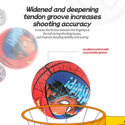 Gambar Marvel Ukuran 5 Bola Basket Rubber Spiderman