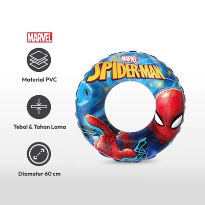 Gambar Marvel 60 cm Ban Renang Anak Spiderman - Biru/Merah