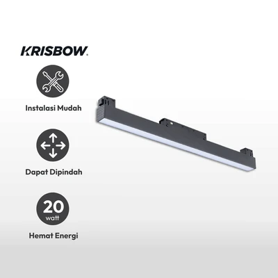 Gambar Krisbow Lampu Sorot LED Magnetic Linear Bar 20 Watt Warm White
