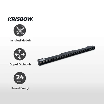 Gambar Krisbow Lampu Sorot LED Magnetic Linear Spot 24 Watt Dimmable