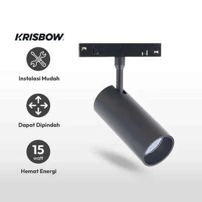 Gambar Krisbow Lampu Sorot LED Magnetic Slim 15 Watt Warm White - Kuning