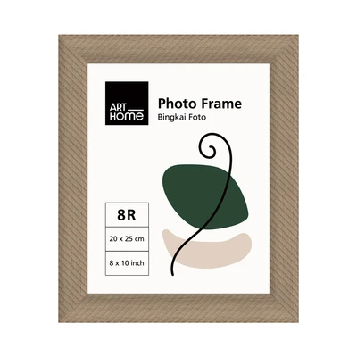 Gambar Arthome Bingkai Foto Meja Twist Plastik 8R - Cokelat