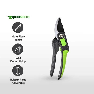 Gambar Yardsmith Gunting Dahan Adjustable Model Bypass - Hijau/Hitam