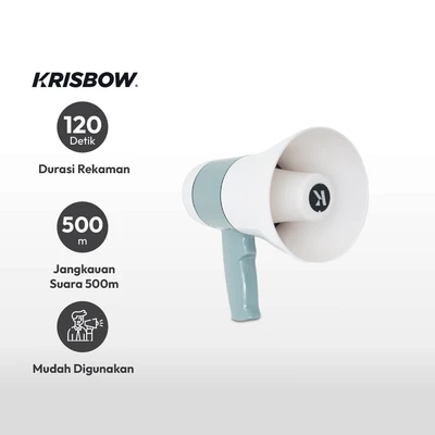 Gambar Krisbow Megaphone 20 Watt - Putih/Abu-Abu