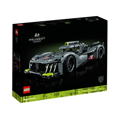 Gambar LEGO Technic Peugeot 9x8 24h Le Mans Hybrid Hypercar Set 1775 Pcs 42156 - Abu-abu