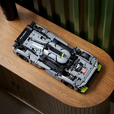 Gambar LEGO Technic Peugeot 9x8 24h Le Mans Hybrid Hypercar Set 1775 Pcs 42156 - Abu-abu