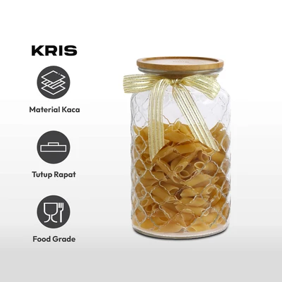 Gambar Kris 1.3 Ltr Stoples Kaca Ribbon