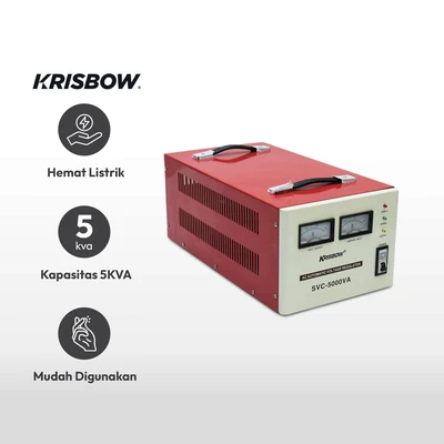 Gambar Krisbow Analog Stabilizer Svc-5kva - Merah