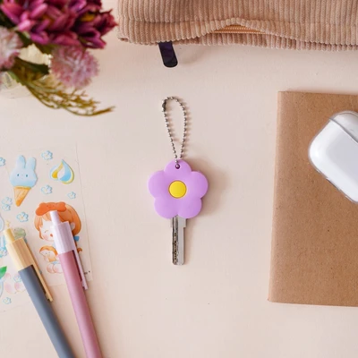 Gambar Ataru Cover Kunci Silikon Flower - Pink