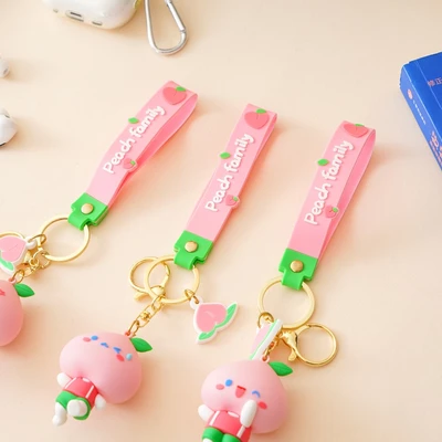 Gambar Ataru Gantungan Kunci Cute Peach - Pink
