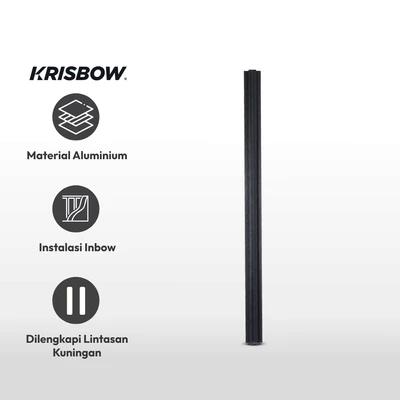 Gambar Krisbow 1 Mtr Part Rel Lampu Sorot Recessed High - Hitam