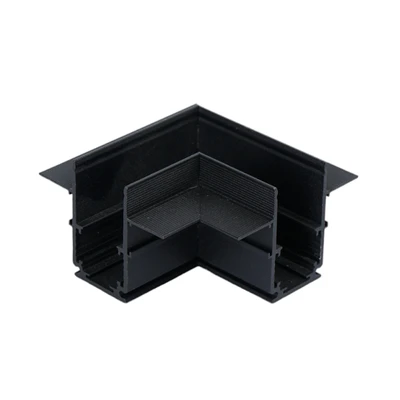 Gambar Krisbow Part Konektor Rel Lampu Sorot L Recessed High - Hitam