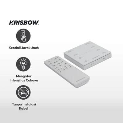 Gambar Krisbow Dimmer Remote Panel Magnetic - Putih