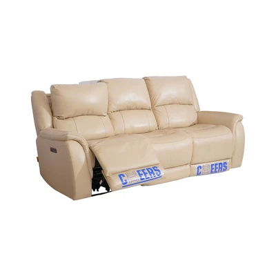 Gambar Cheers Montana Set Sofa Recliner Electric Kulit - Krem Beige